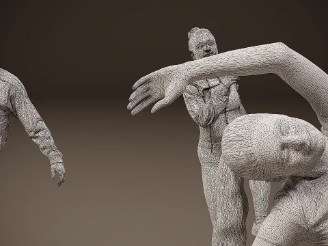 People are athletes x 10 3D Model