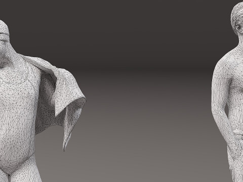 ビーチにいる人々×5 3Dモデル