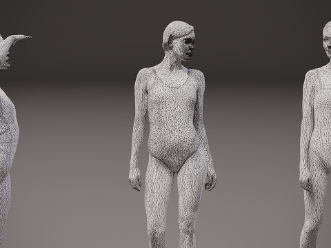 Persone sulla spiaggia x 8 Modello 3D