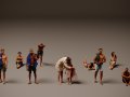 Orang-orang di pantai x10 Model 3D