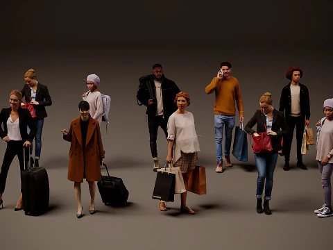 Orang dengan tas x 10 00 Model 3D