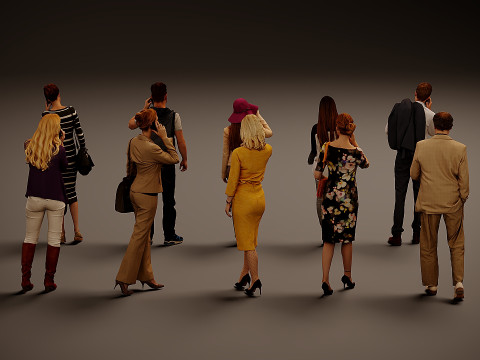 有电话的人 x 10 01 3D 模型