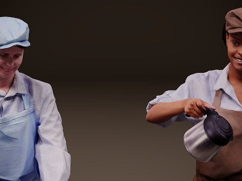 穿制服的人 x 5 3D 模型