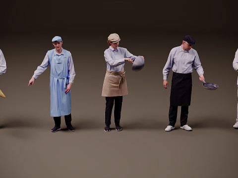 穿制服的人 x 5 00 3D 模型