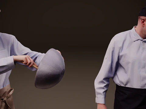 People in uniform x 5 00 3D Model