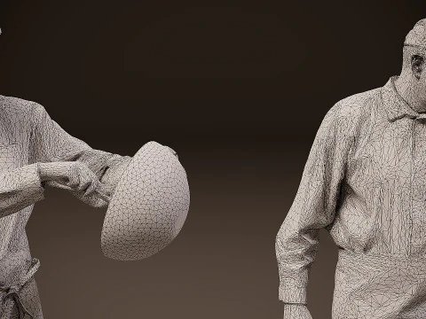 People in uniform x 5 00 3D Model