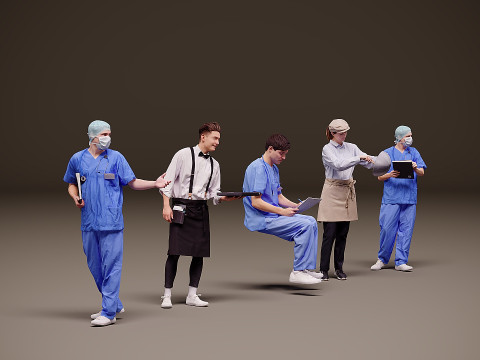 वर्दी में लोग x 5 01 3D मॉडल