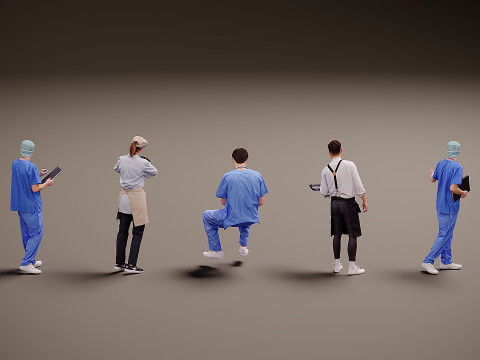 वर्दी में लोग x 5 01 3D मॉडल