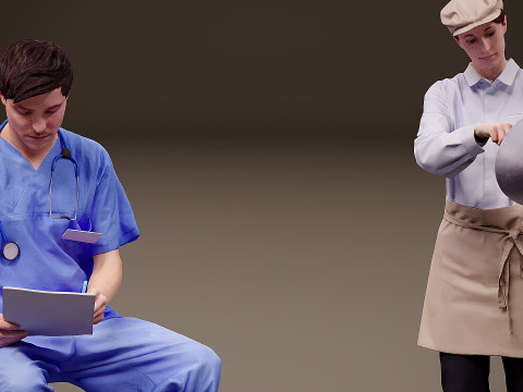 वर्दी में लोग x 5 01 3D मॉडल