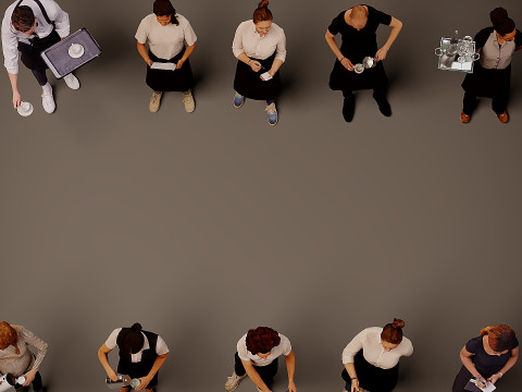 穿制服的人 x 10 3D 模型