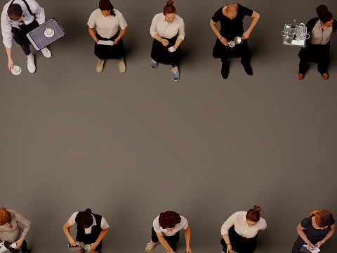 People in uniform x 10 3D Model