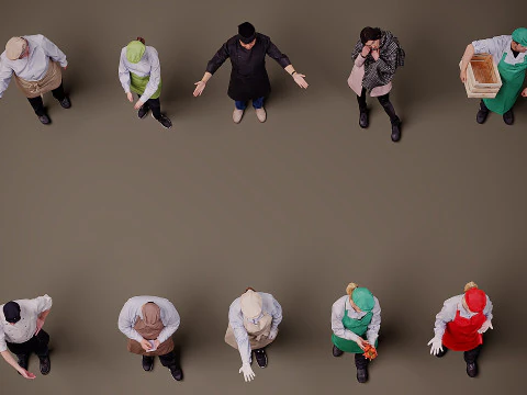People in uniform x 10 00 3D Model