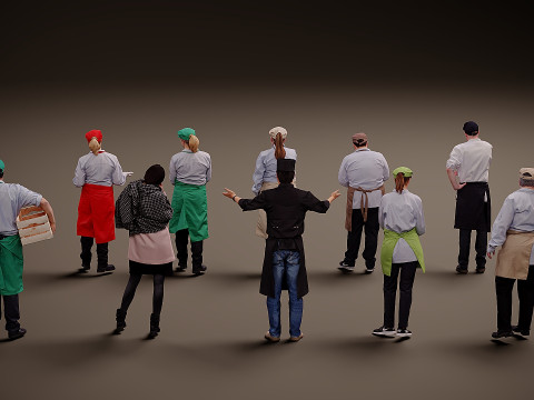 वर्दी में लोग x 10 00 3D मॉडल