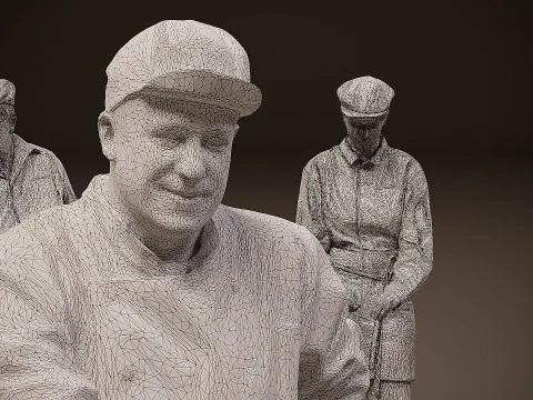 People in uniform x 10 00 3D Model