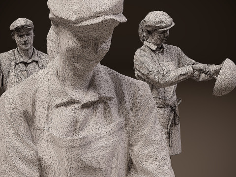 Personas en uniforme x 10 01 Modelo 3D