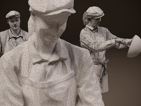 People in uniform x 10 01 3D Model