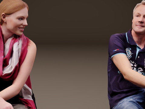 Personas sentadas x 5 01 Modelo 3D