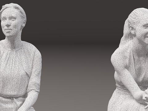 Personas sentadas x 5 05 Modelo 3D