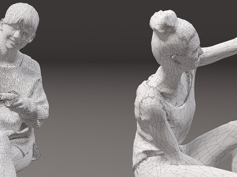 Personas sentadas x 5 06 Modelo 3D