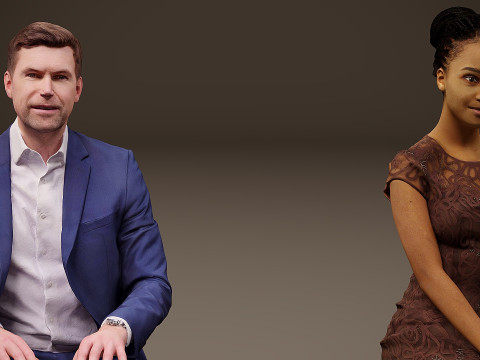 Personas sentadas x 5 10 Modelo 3D