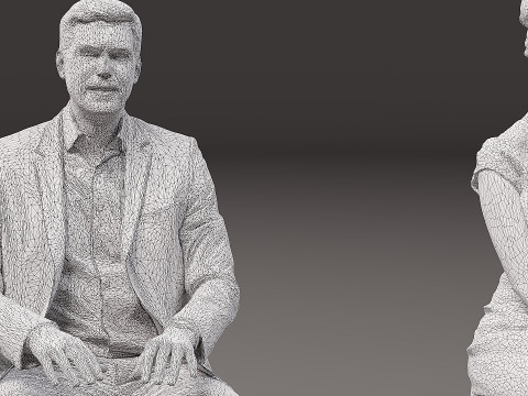 Personas sentadas x 5 10 Modelo 3D