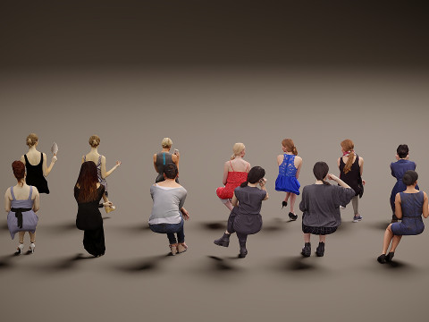 座る人×15 01 3Dモデル