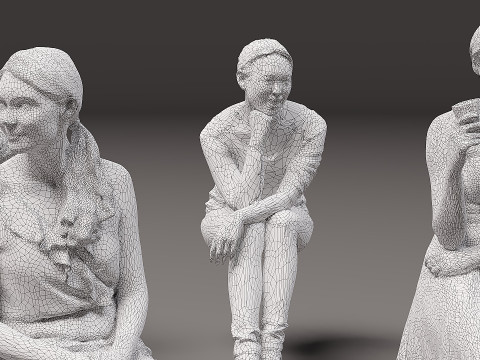 座る人×15 01 3Dモデル