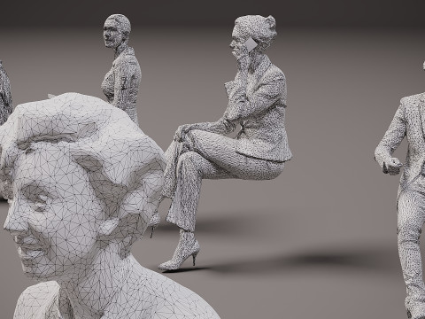 Orang yang duduk x 15 03 Model 3D