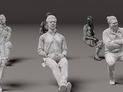 Personas sentadas x 20 00 Modelo 3D