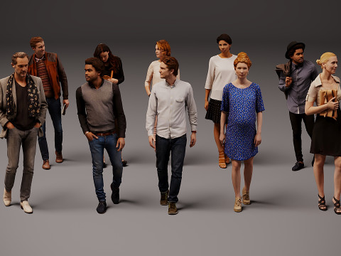Colección de personas x 10 13 Modelo 3D