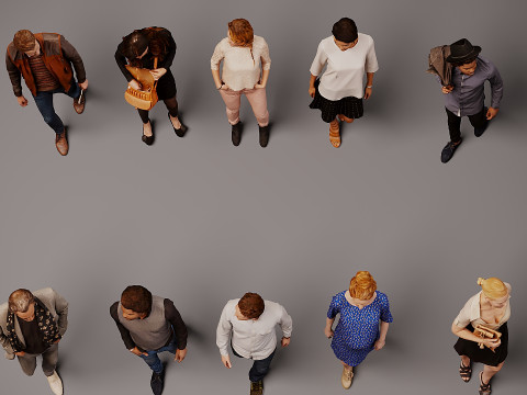 Koleksi orang x 10 13 Model 3D