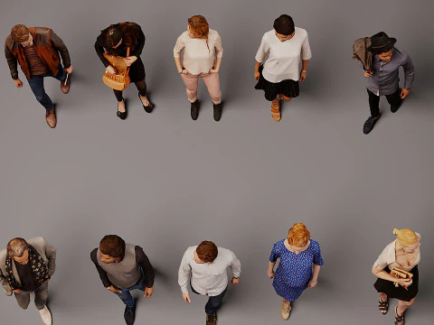 Collection of people x 10 13 3D Model