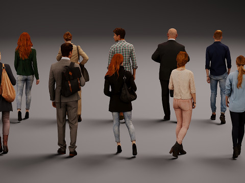 Kolekcja osób x 10 14 Model 3D