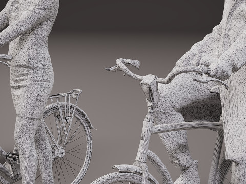 Kolekcja rowerzystów x 6 Model 3D