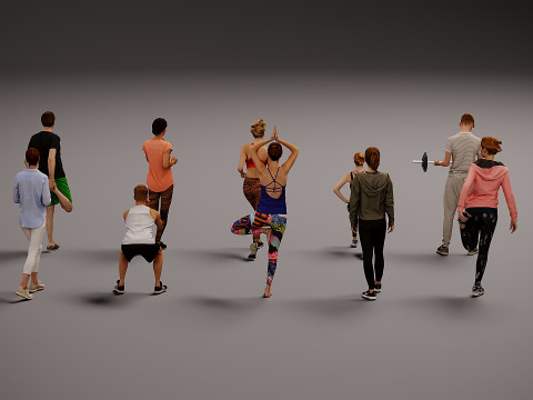 Le persone sono atleti x 14 Modello 3D