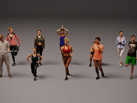 Le persone sono atleti x 14 Modello 3D