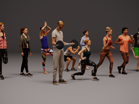 Le persone sono atleti x 14 Modello 3D