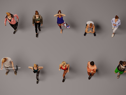 Le persone sono atleti x 14 Modello 3D