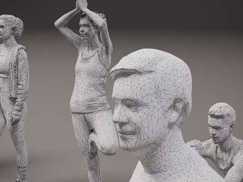 Le persone sono atleti x 14 Modello 3D