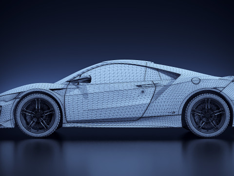 Акура NSX Тип S 2022 3D Модель