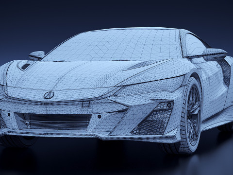 Акура NSX Тип S 2022 3D Модель