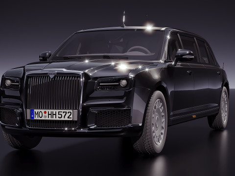 Aurus Senat Präsidentenlimousine 2018 3D Modell