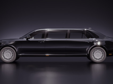 アウルス セナト プレジデンシャル リムジン 2018 3Dモデル