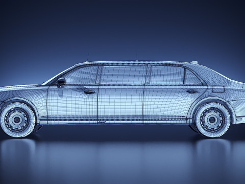 アウルス セナト プレジデンシャル リムジン 2018 3Dモデル