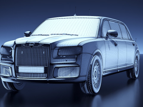アウルス セナト プレジデンシャル リムジン 2018 3Dモデル