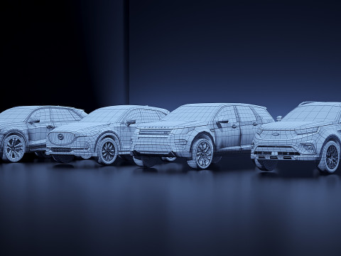 Automatische Einstellung x 4 3D Modell