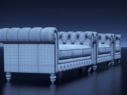 Brooklyn Chesterfield 3D Model