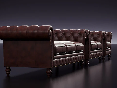 Brooklyn Chesterfield 3D Model