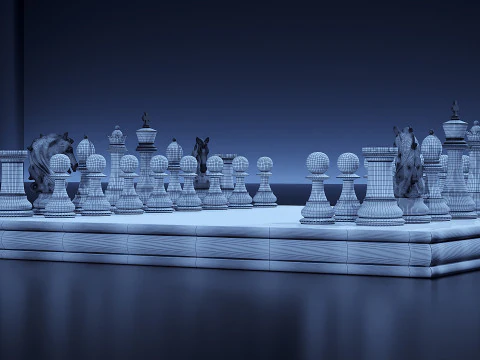 Klassiek schaken 3D Model