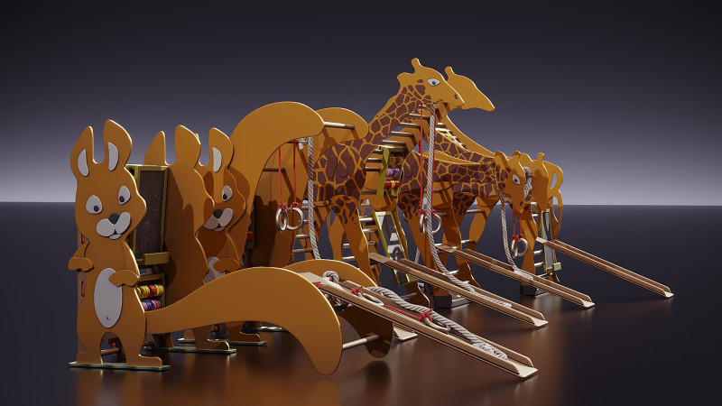 बच्चों का खेल का मैदान 3D मॉडल .c4d .max .obj .3ds .fbx .stl .blend 